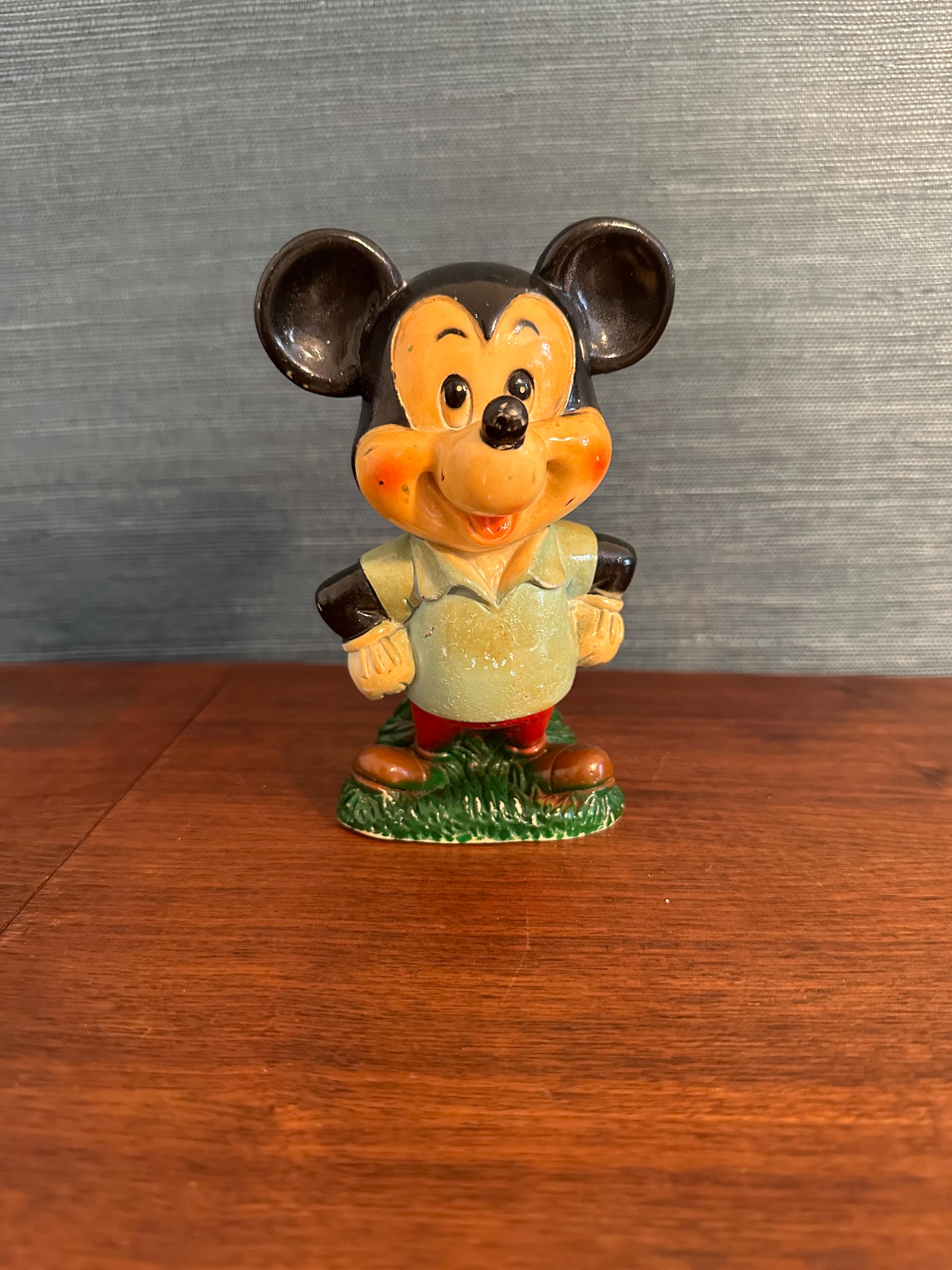 Vintage Walt Disney Productions Mickey Mouse Vinyl Toy Made by