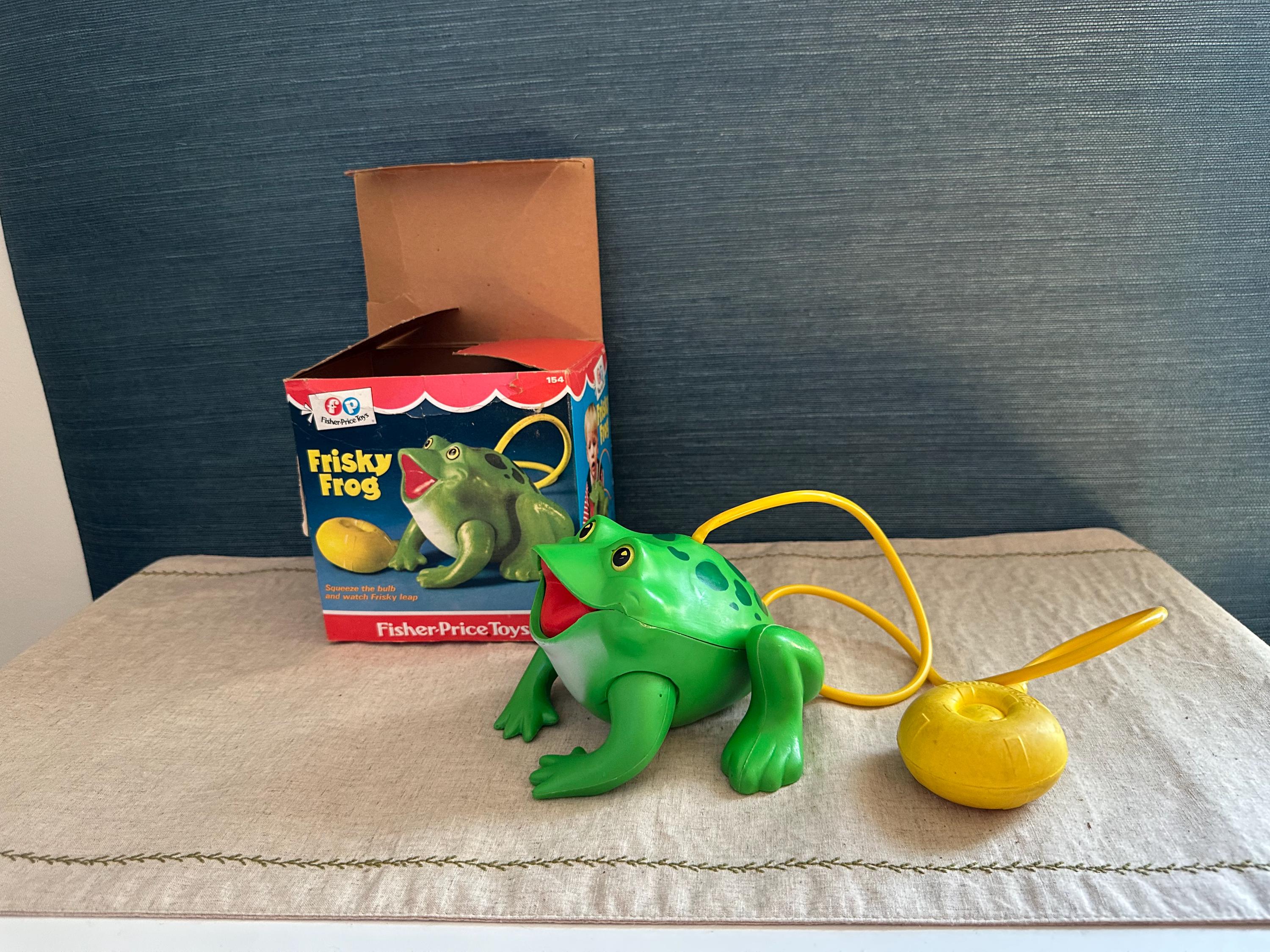 Vintage Fisher-price Toys Frisky Frog With Original Box - Etsy