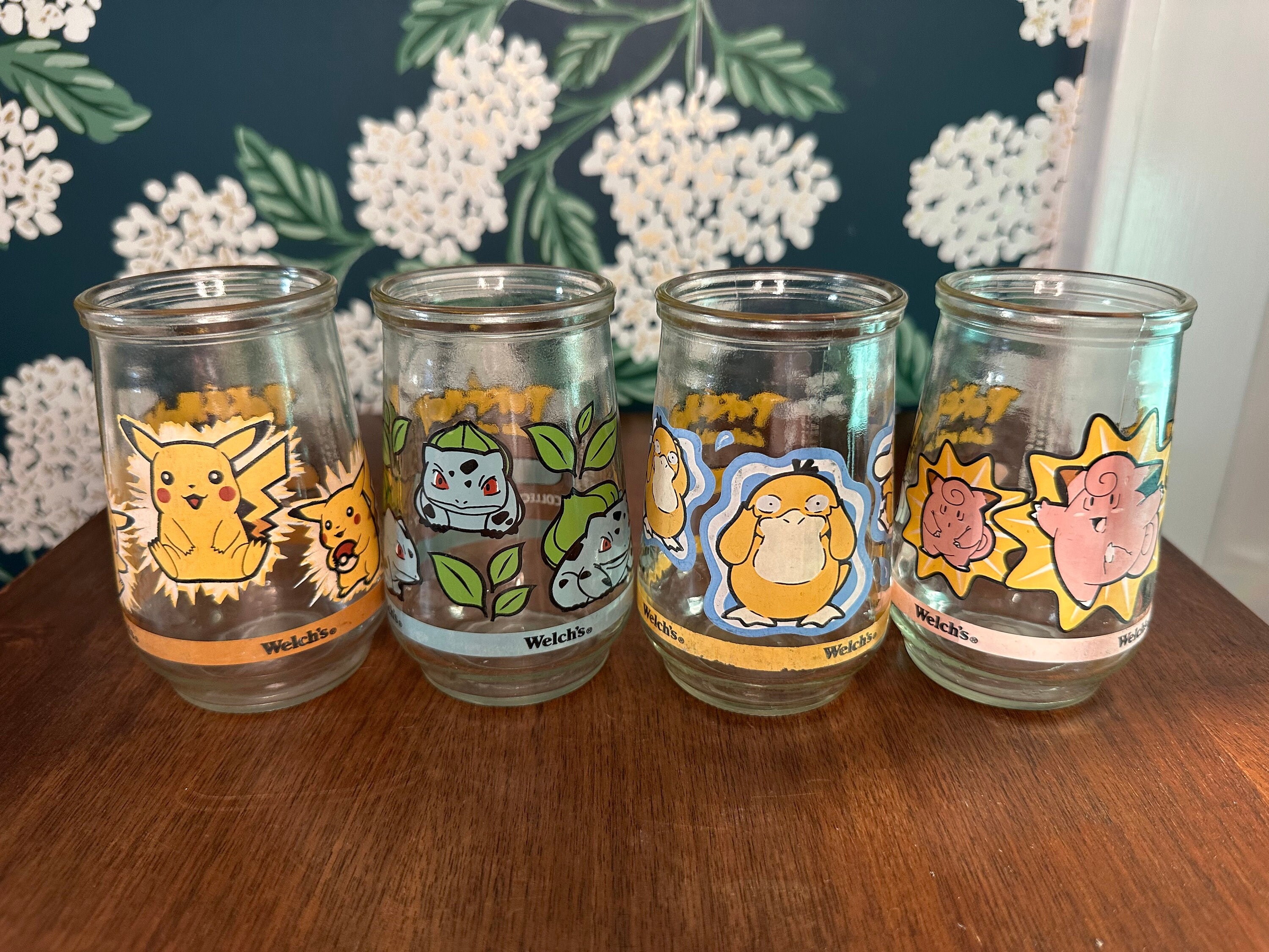 Set of 4 1990s Pokemon Welch's Jelly Glasses - Etsy