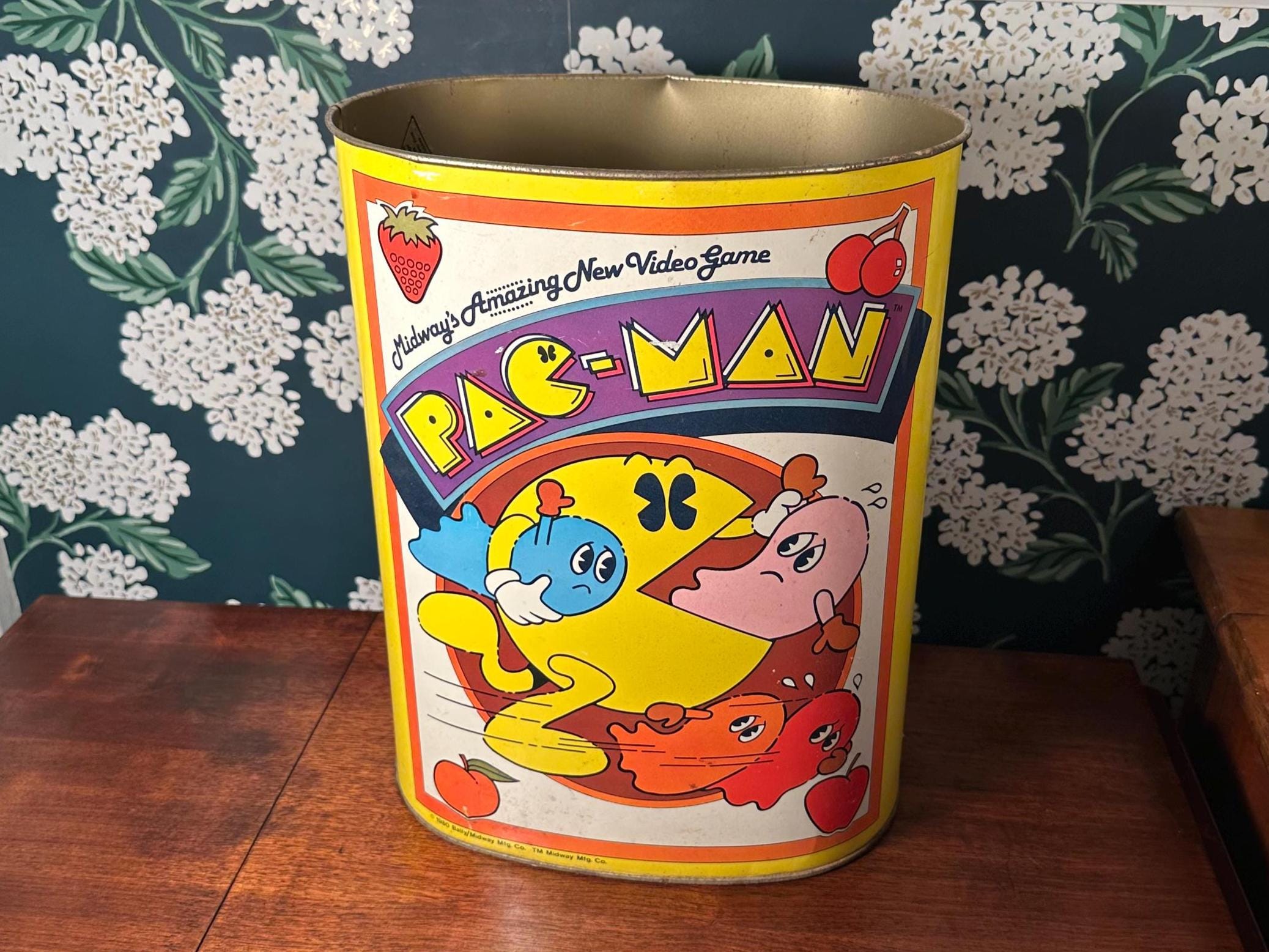 Vintage 1980 Chein Co. / Midway Pac-man Trash Can - Etsy