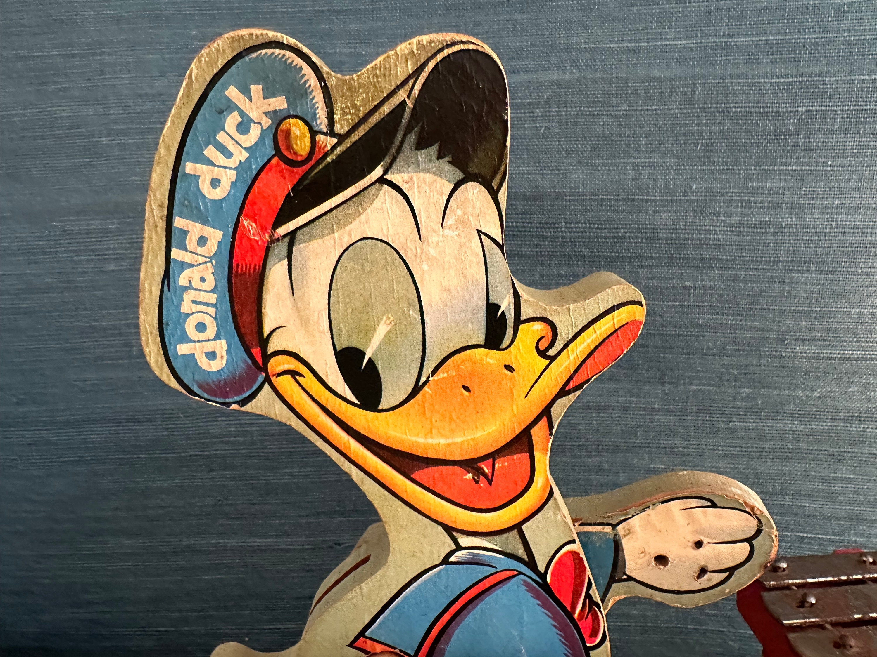 Vintage 1930s Donald Duck Pull Toy Xylophone Wooden Disney Fisher