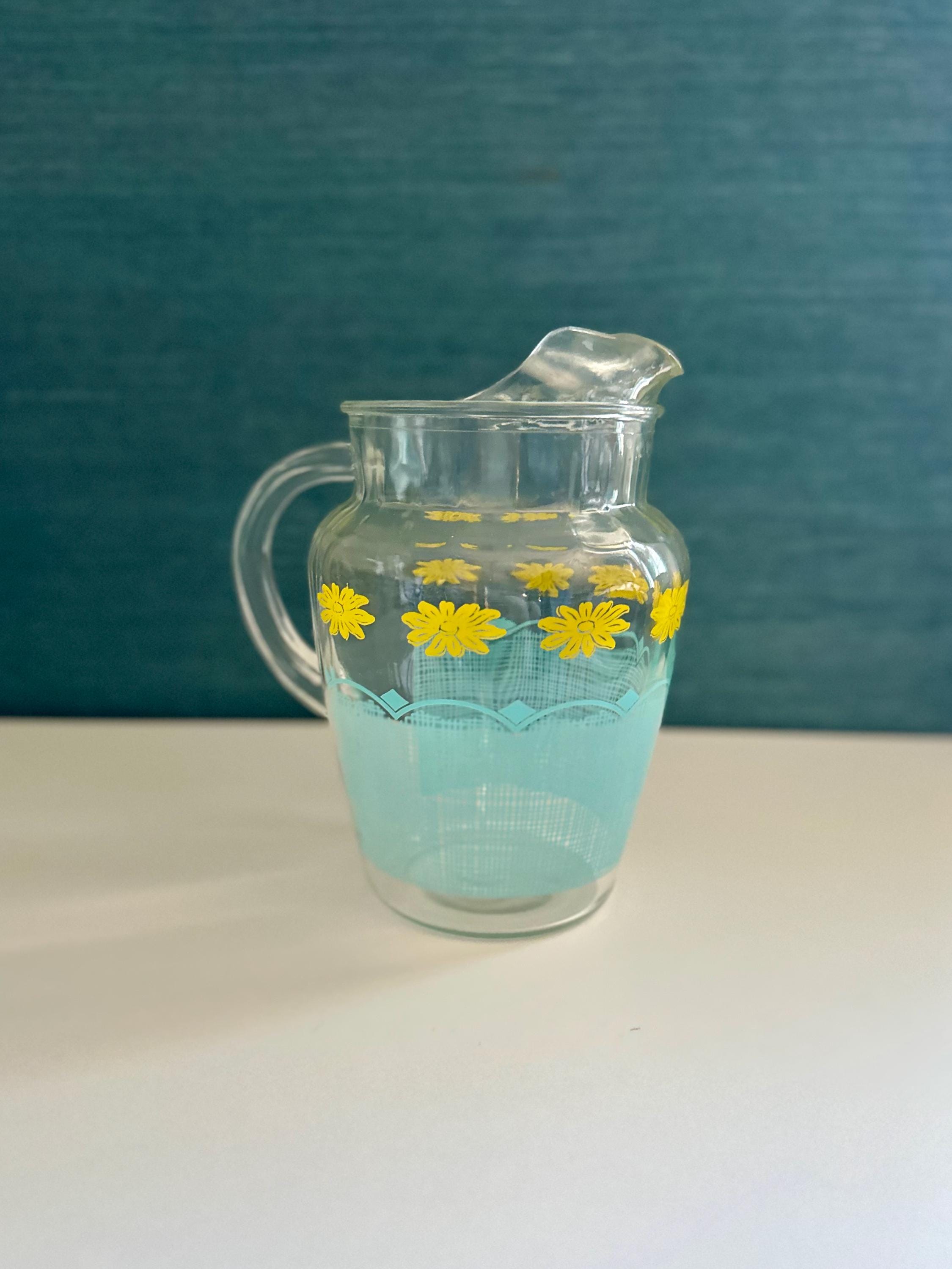 レトロな花柄のピッチャー - Etsy 日本