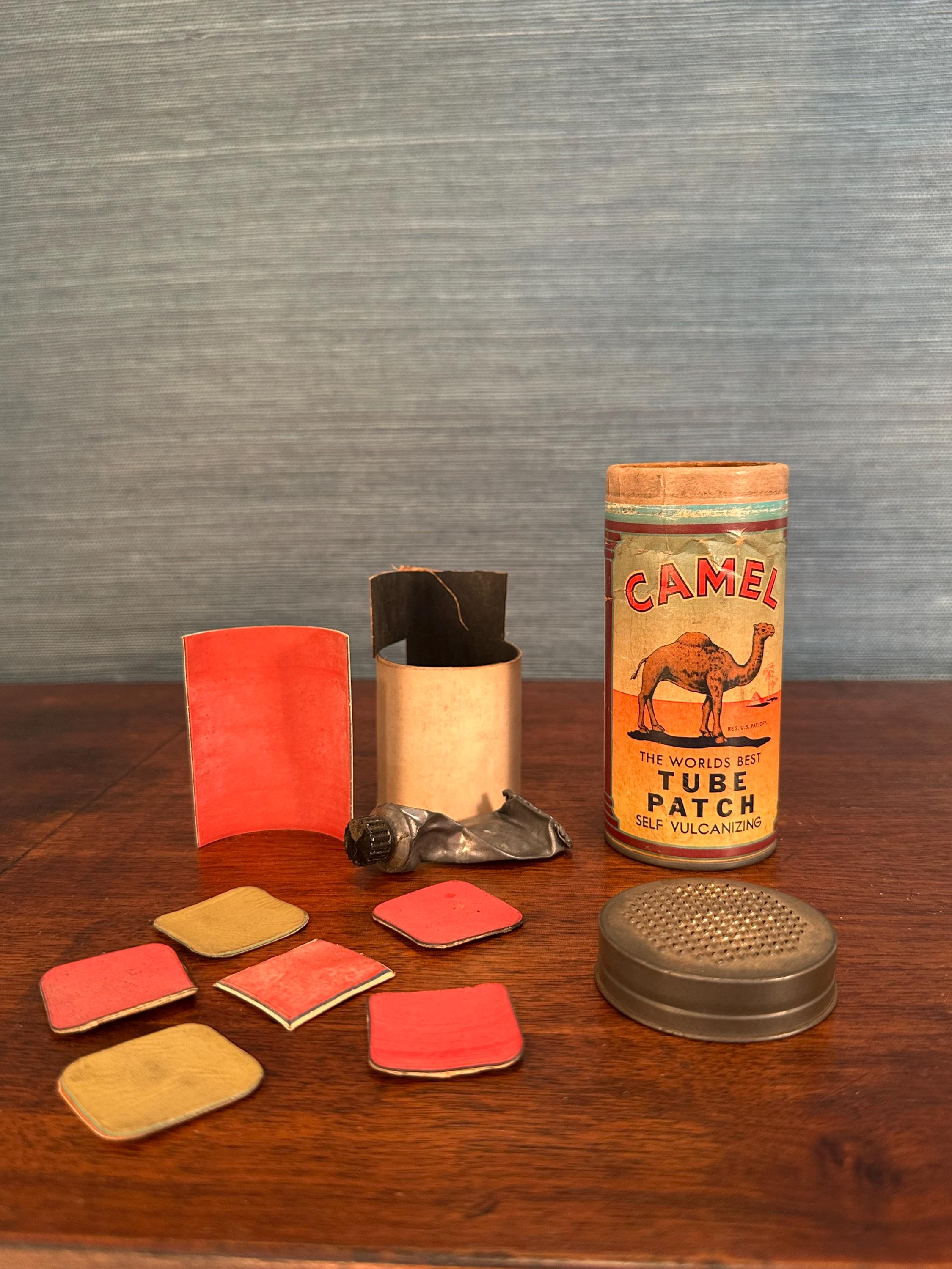 camel cigarettes patch Vintage 1940s Camel Cigarettes Tube Patch Kit With Contents Included