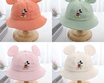 Children's Mickey Mouse Ears Bucket Hat - Kids Sun Cap