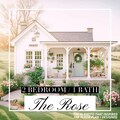Cottage Farmhouse Tiny House ADU Floor Plan: 2 Bed/1 Bath with Wrap Around Porch (Build Ready PDF Blueprints)