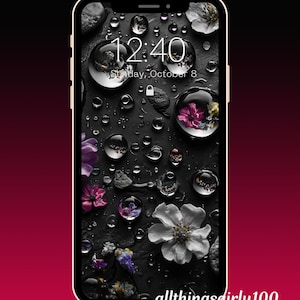Papier peint minimaliste noir Serene pour téléphone
