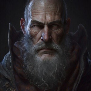 Original Wall Art / Poster Print / Fantasy Illustration Artwork / Dungeons And Dragons / Gamer Gift / MONK CAIN Character from RPG Game