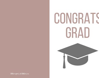 Congrats Grad Card Printable. Instant Digital Download. - Etsy