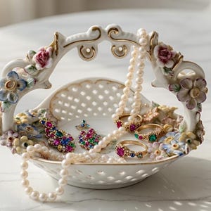 Dresden Porcelain Basket - Etsy