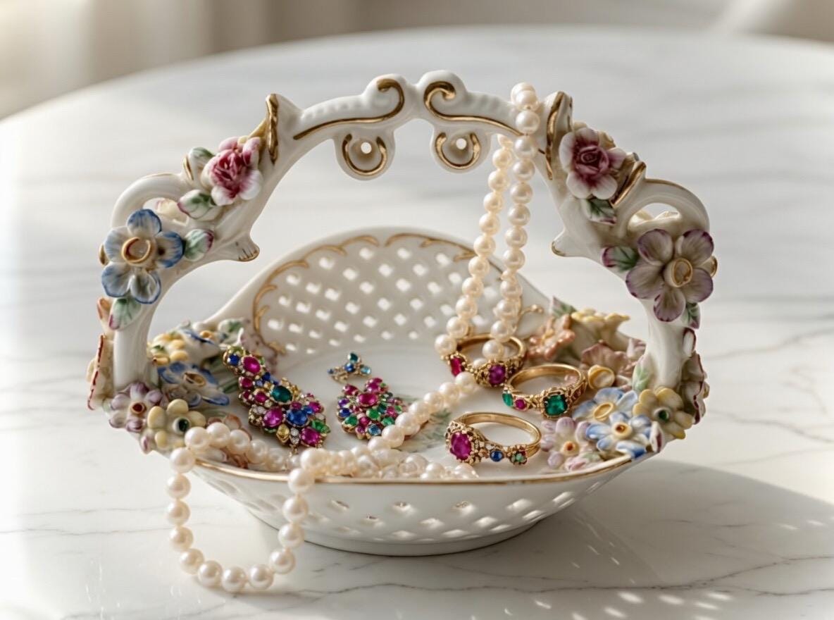 Dresden Porcelain Basket - Etsy