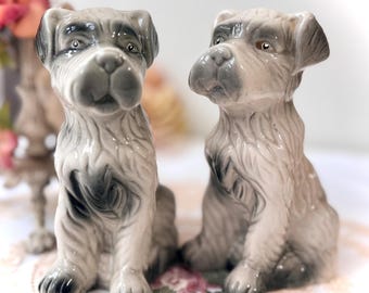 Vintage Terrier Pups / Vintage Ceramic Puppies