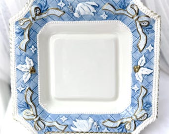 Claire Burke "Holiday Collectible" 2001 Square  Dish