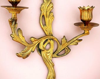 Brass Candle Sconce