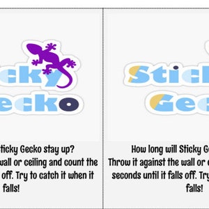 Blue y, Blue Dog Party Favor Tag- Sticky Gecko