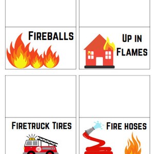 Firefighter Party Food Labels- Digital Download