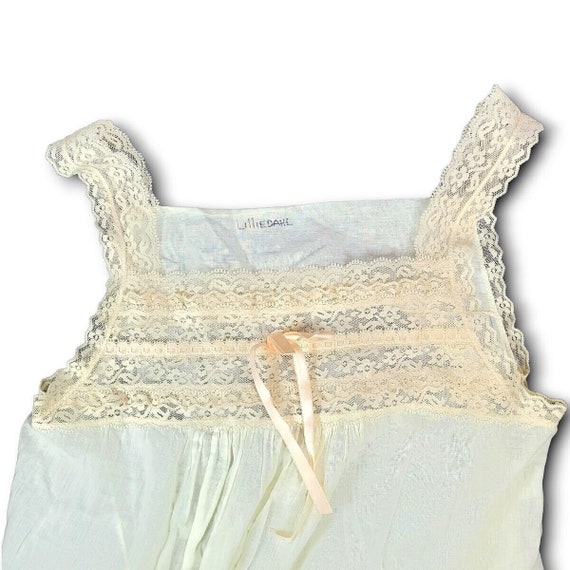Vintage 1950s Peach Babydoll Nightgown, Medium Si… - image 3