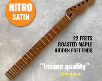Roasted Maple Telecaster neck - Nitro Satin - Headstock adjusted Dual Action Trussrod - Stainless Steel frets