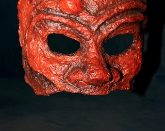 Arlecchino Leather Commedia Dell'arte Mask - Etsy