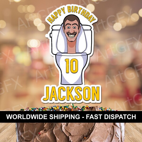 Skibidi Toilet Cake Topper Etsy Singapore