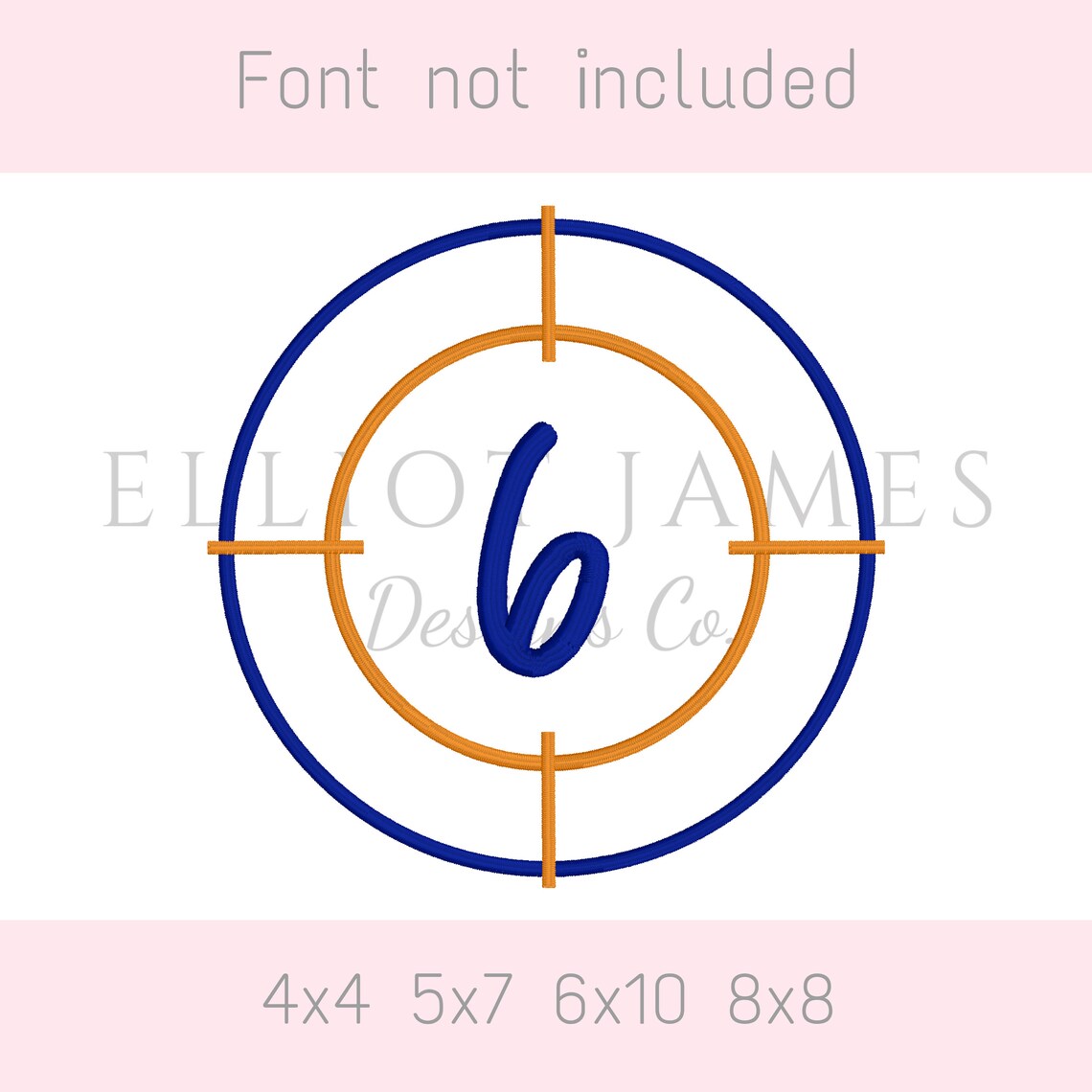 Target Frame Satin Stitch Machine Embroidery Design - Etsy