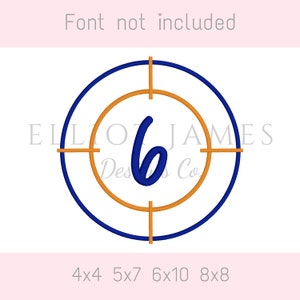 Target Frame Satin Stitch Machine Embroidery Design