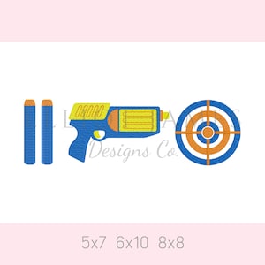 Dart Gun Sketch Row Machine Embroidery Design