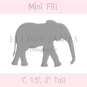 Elephant Mini Fill Stitch Football Mascot Vintage Machine Embroidery Design