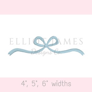 Satin Stitch Bow Vintage Stitch Machine Embroidery Design