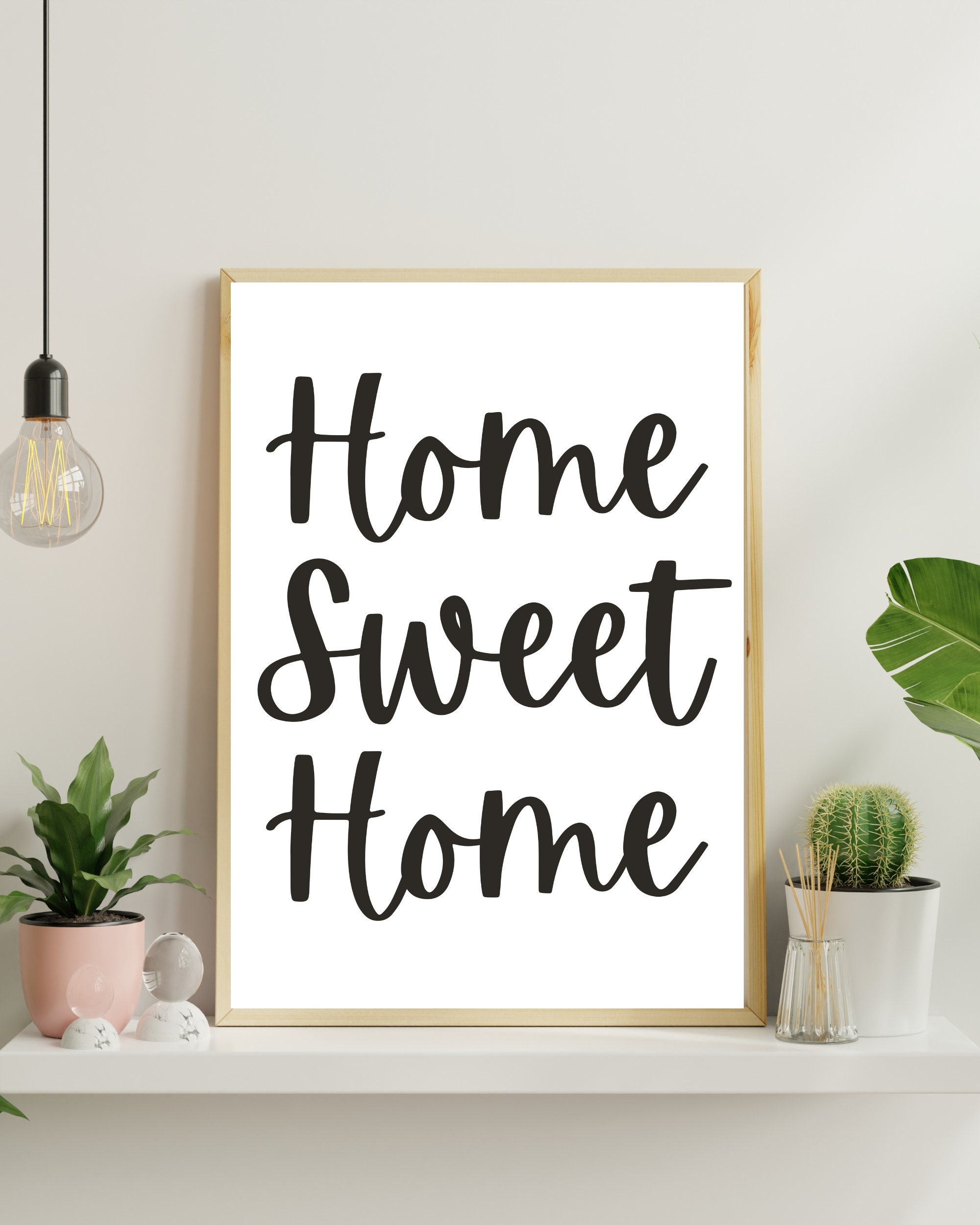 Script Home Sweet Home Printable Sign - Etsy