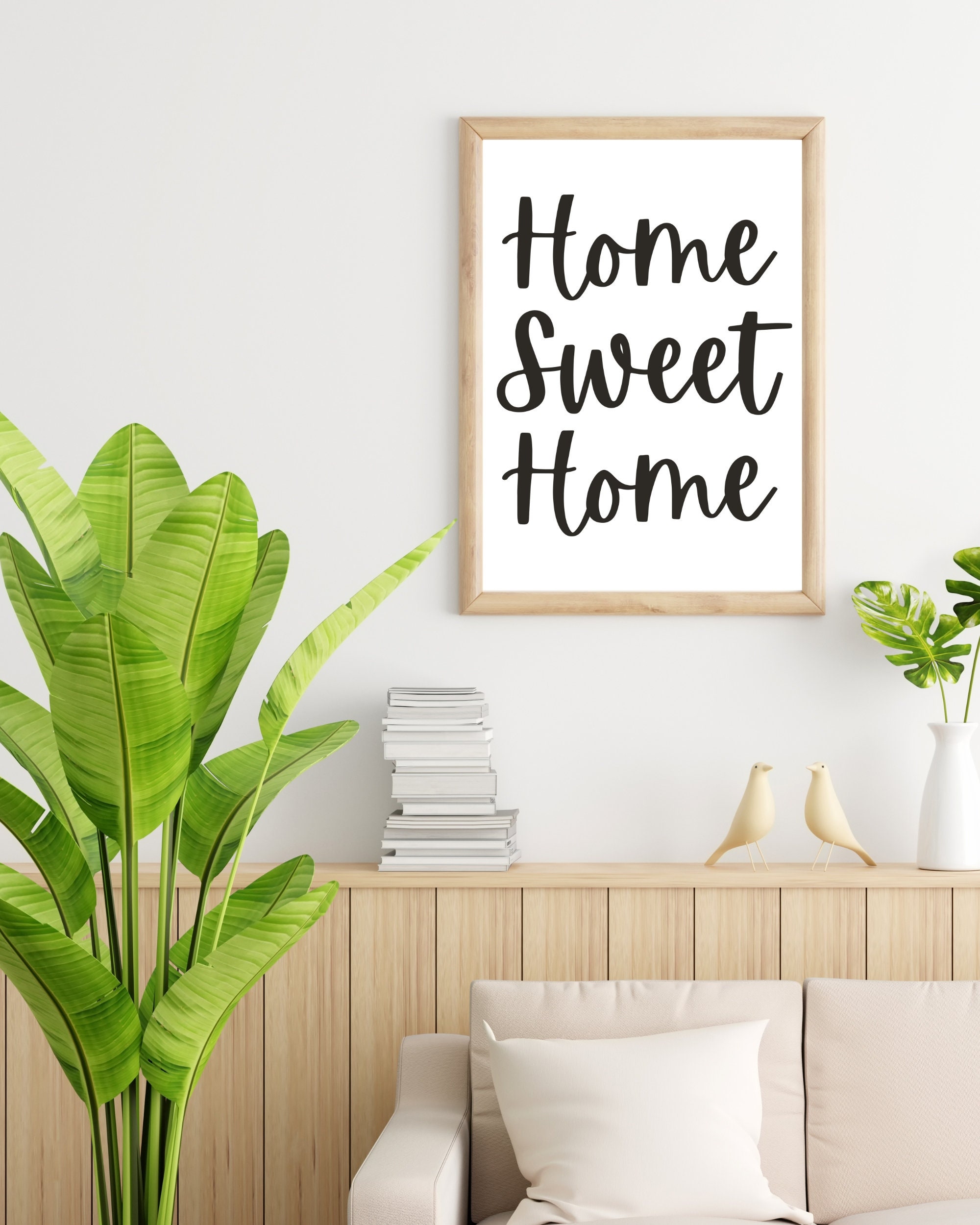 Script Home Sweet Home Printable Sign - Etsy
