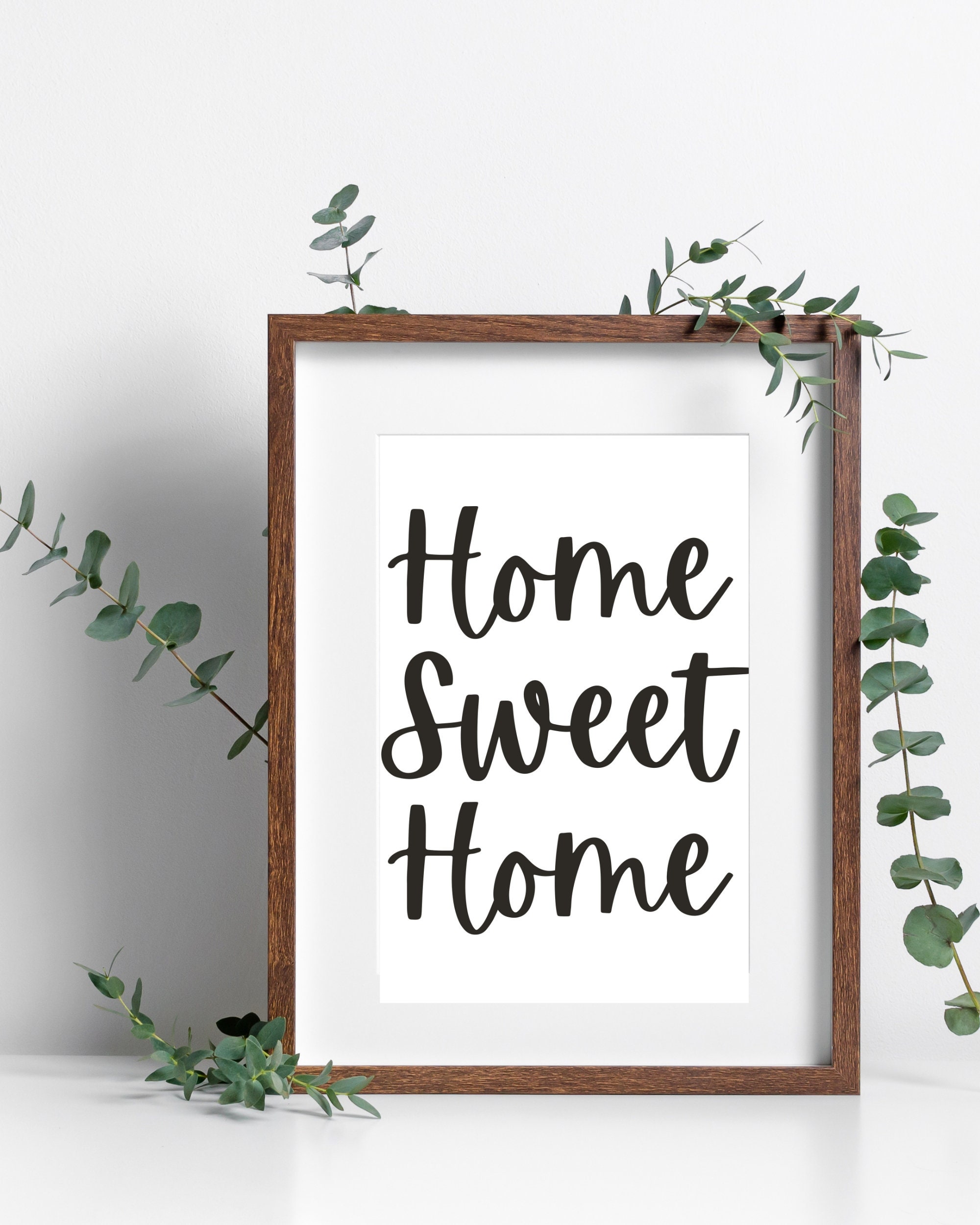 Script Home Sweet Home Printable Sign - Etsy
