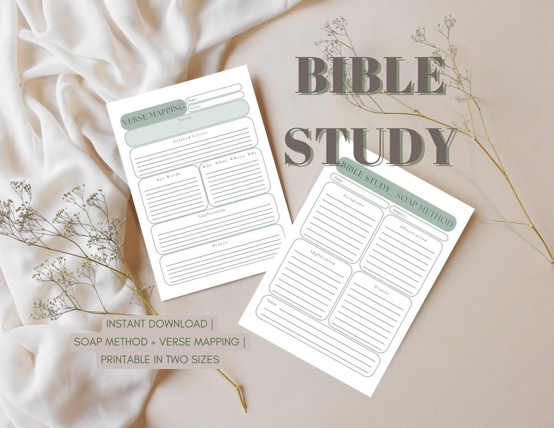 Bible Study Notes Template SOAP Method Bible Study Verse Mapping