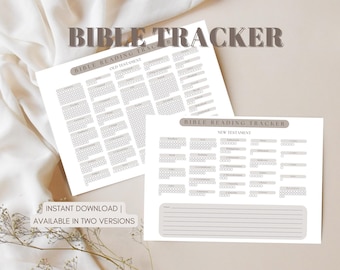 Bible Reading Tracker Printable Template | Bible Study | Sermon Notes Template | Bible Tracking | Bible Reading Log | Christian Printables