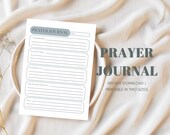 Prayer Journal Template Printable | Daily Prayer Journal | Bible Study Template | Sermon Notes | Christian Printables | Gratitude Journal