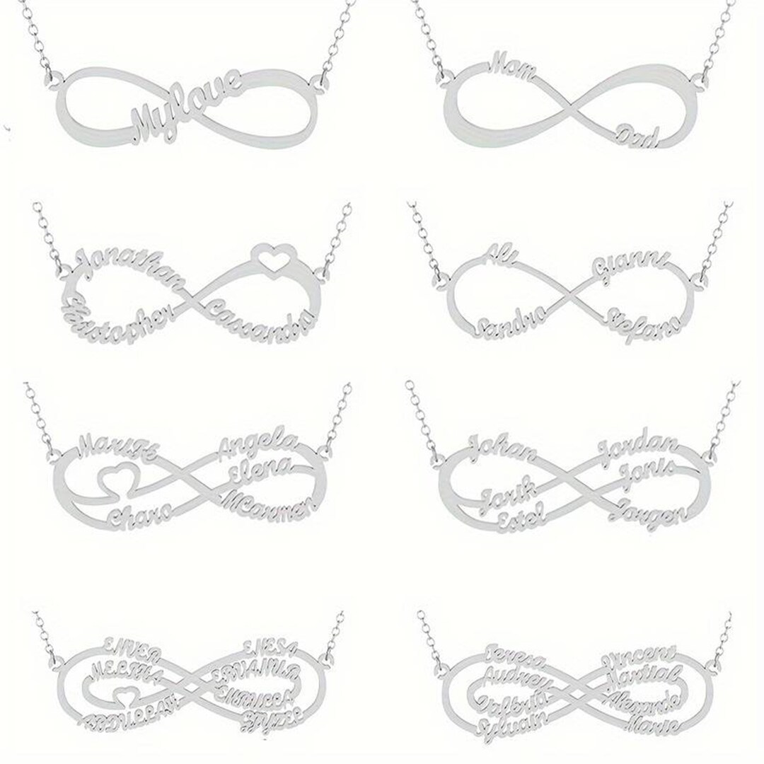 Personalized Infinity Necklaces , Custom Infinity Name Necklace