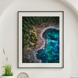 Lago Di Braies Dolomites, Mountains Art Print, Dolomites Photography Wall Art, Lake Braies Photo, Instant Download, Nature Photography