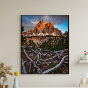 Val di Funes, Dolomites, Italy, Nature Landscape Photography, Mountains, DIGITAL DOWNLOAD, Vertical Wall Art, Instant Download