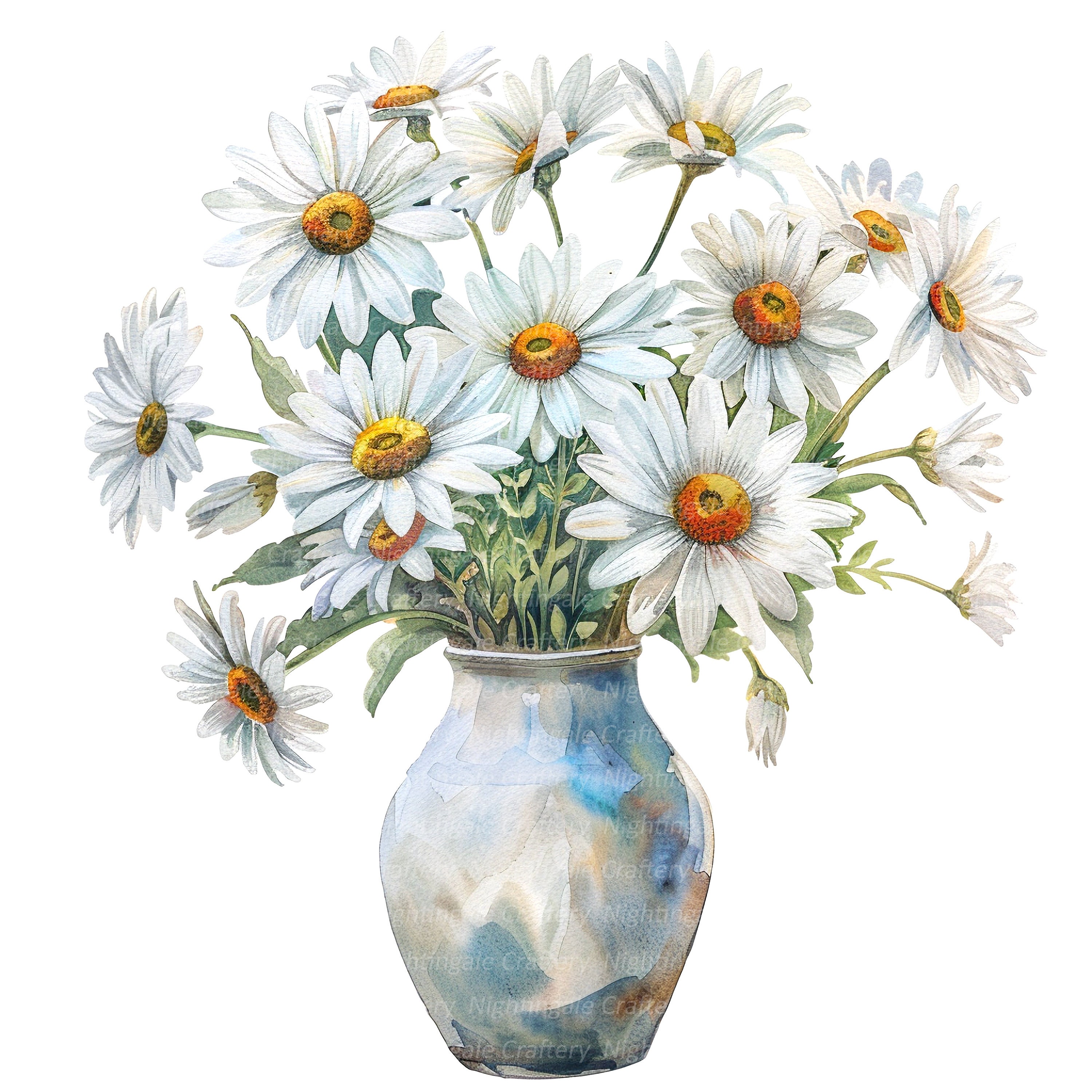 Glass Daisy Vase - Etsy