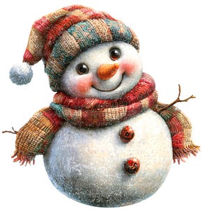 10 Schneemann Clipart, Hyperrealistisch, Weihnachtskarte Clipart, druckbare Aquarell Clipart, hochwertige JPGs, digitaler Download, Papiermodell