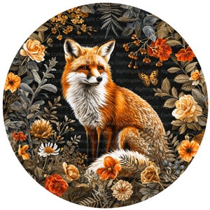10 clipart renard floral, vintage renard clipart, clipart aquarelle imprimable, JPG de haute qualité, téléchargement numérique, créations en papier, journaux indésirables