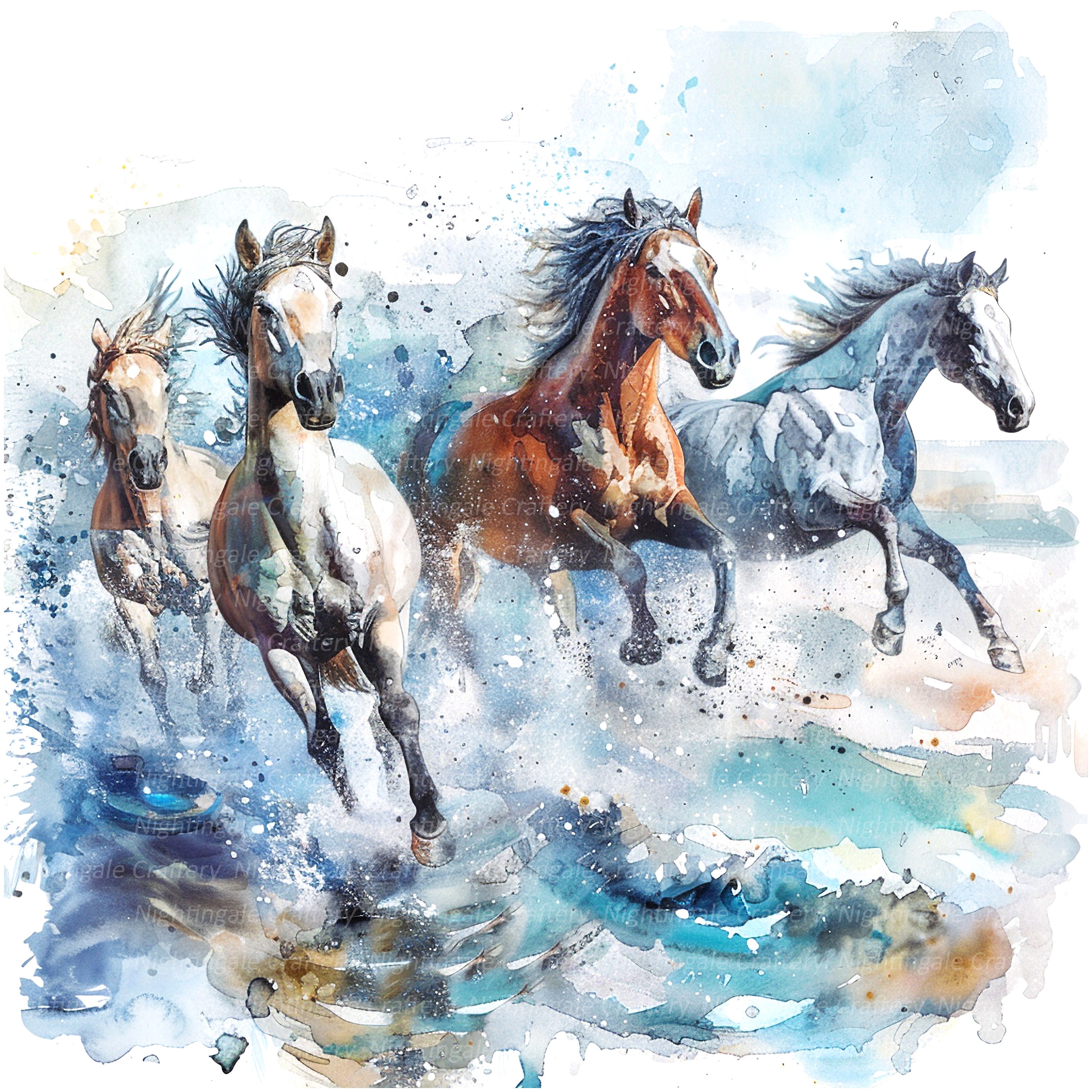 Running Horse Print - Etsy, image size:3000x3000