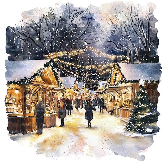 11 クリスマス マーケット クリップアート、クリスマス ショップ、印刷