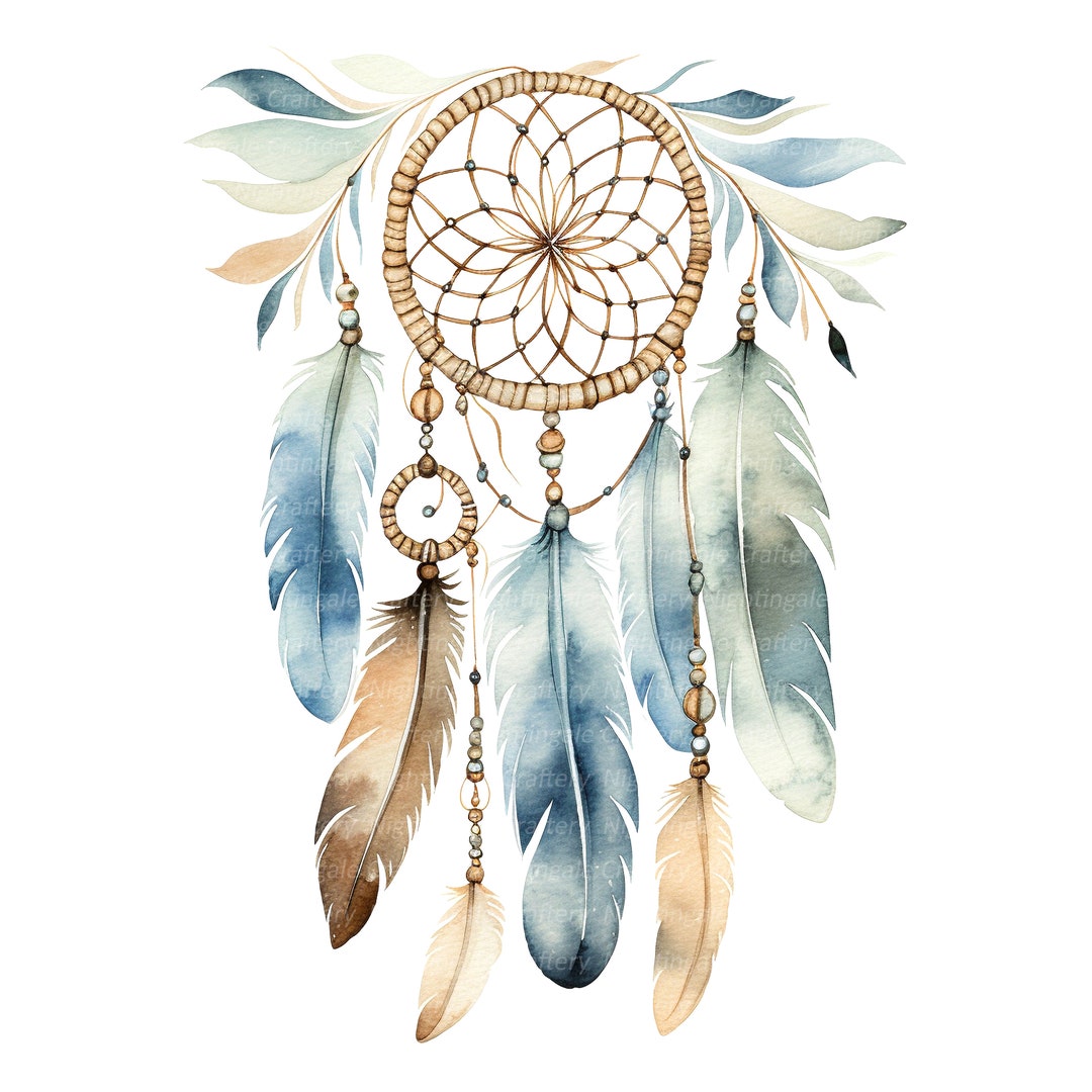 16 Adorable Dreamcatchers Clipart, Printable Watercolor Clipart, High ...
