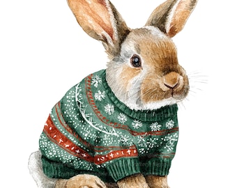 10 Winter Animals Clipart, Christmas Animals, Printable Watercolor clipart, High Quality JPGs, Digital download, Paper crafts, junk journal