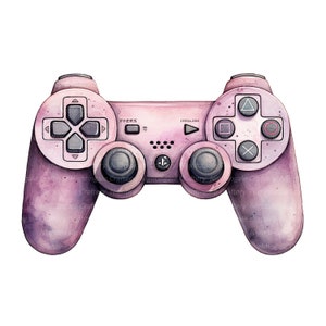 12 Watercolor Game Controller Clipart, Rusty Controller, Printable ...