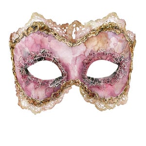 10 Rosa Maske Clipart, Karneval Maske, Spitze, druckbare Aquarell Clipart, hochwertige JPGs, digitaler Download, Papiermodell, Junk Journal