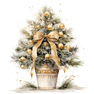 12 ingemaakte kerstboom set 2 clipart, afdrukbare aquarel clipart, hoge kwaliteit jpg's, digitale download, Paper Craft, ongewenste tijdschriften