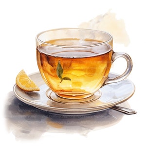 12 tasse à café, clipart tasse de thé, clipart aquarelle imprimable, PNG de haute qualité, téléchargement numérique, haute résolution, créations en papier, tenue d'un journal