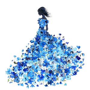 24 cliparts de robe à fleurs, robe de fleurs, clipart aquarelle imprimable, fichiers JPG de haute qualité, téléchargement numérique, créations en papier, journaux indésirables