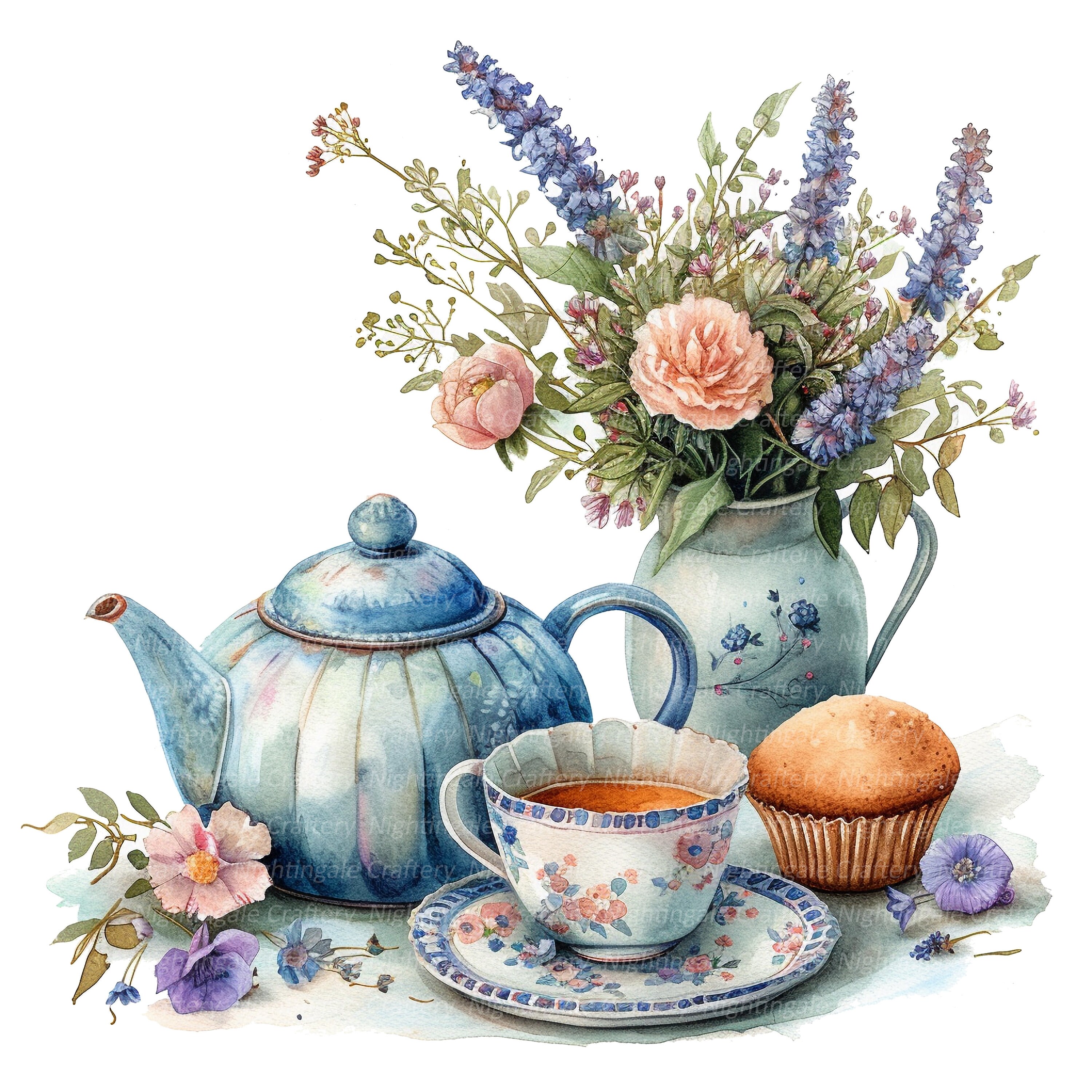 Keramik-Teekanne Mit Blumenmotiv – 813 Ml, Handgefertigt Mit Goldfaden – Rosa